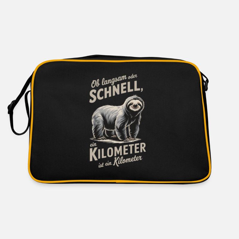 Egal ob langsam oder schnell, Retro Tasche