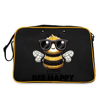 Abeille Abeille Heureuse - Sac Retro - noir/or - Dos