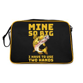 Mine So Big I Have To Use Two Hands Fishing - Retro Bag - black/gold - Back