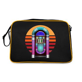 Jukebox audio vintage de machine à musique rétro - Sac Retro - noir/or - Dos