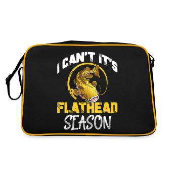 Je ne peux pas, c’est la saison des poissons-chats pêcheurs de la saison des têtes plates - Sac Retro - noir/or - Dos