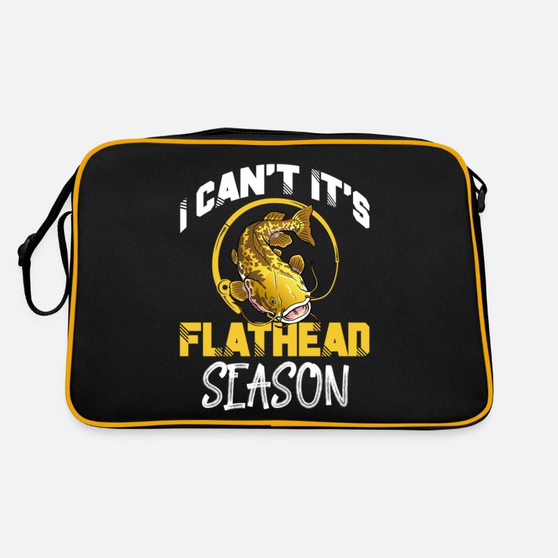 I Can't It's Flathead Season Fisherman Catfish Retro Bag