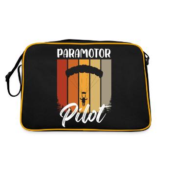 Pilote paramoteur Avion d’aviation ultra-léger - Sac Retro - noir/or - Dos