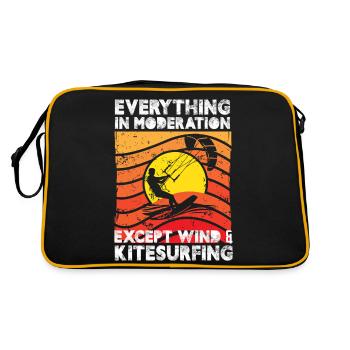 Everthing In Moderation Except Wind And - Retro Bag - black/gold - Back