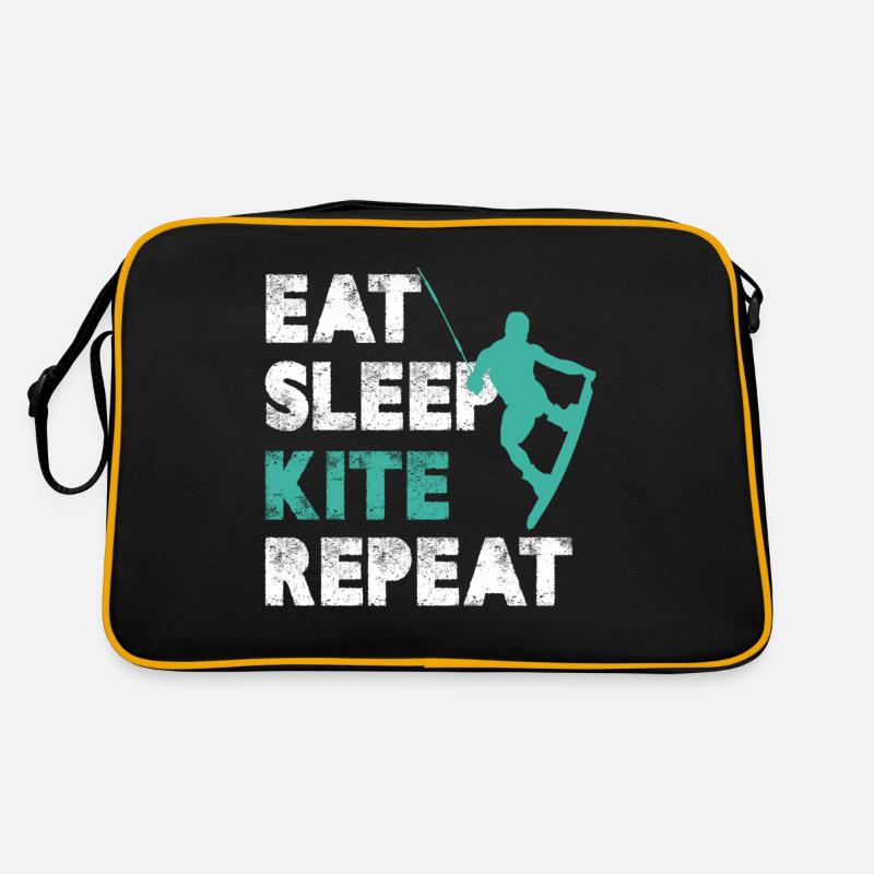 Manger Dormir Kite Repeat Waver Surfer Kiteboarding Sac Retro