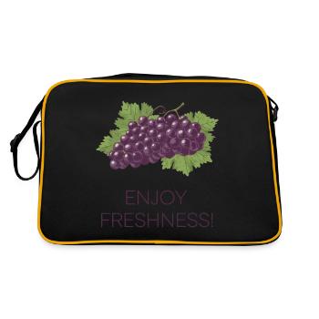 ENJOY FRESHNESS - Retro Bag - black/gold - Back