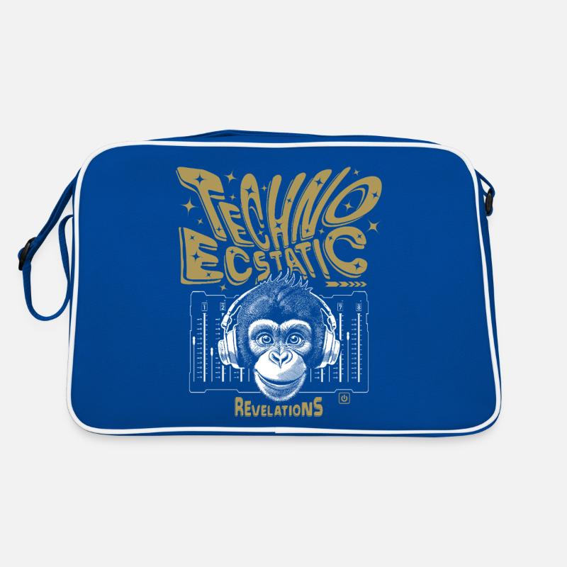 T-shirt chimpanzé élégant au look techno Sac Retro