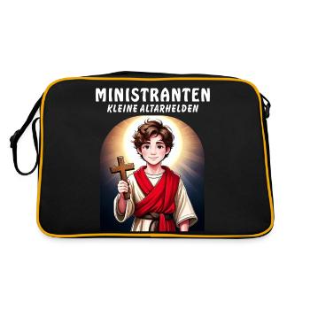 ENFANTS DE CHŒUR PETITS HÉROS D’AUTEL - Sac Retro - noir/or - Dos
