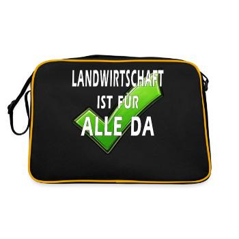 AGRICULTURE IS FOR EVERYONE - Retro Bag - black/gold - Back