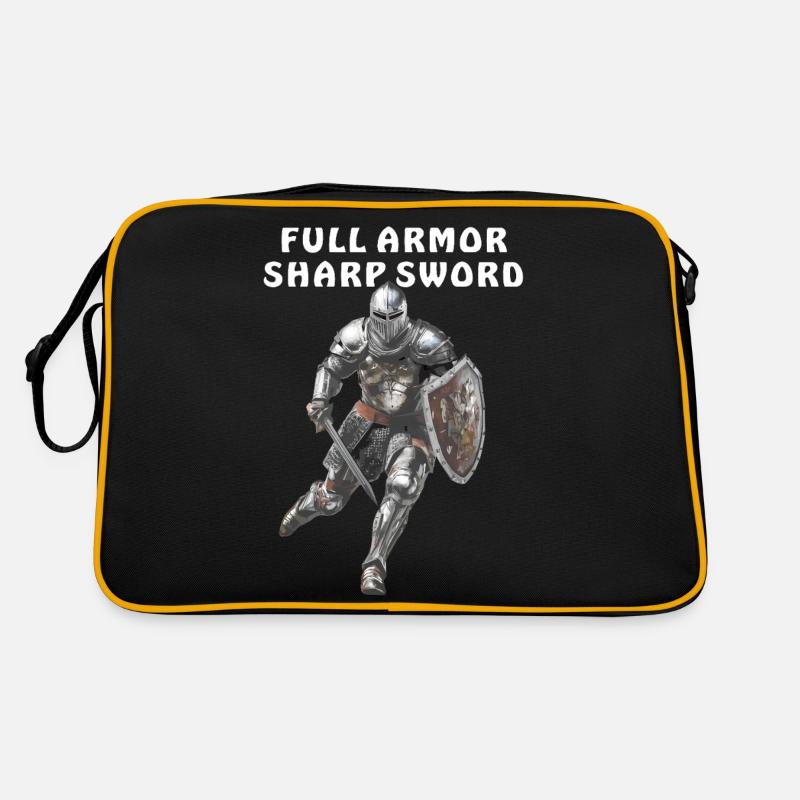 ARMURE COMPLÈTE ÉPÉE TRANCHANTE Sac Retro