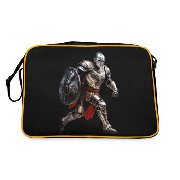 KNIGHT ARMOR - Retro Bag - black/gold - Back