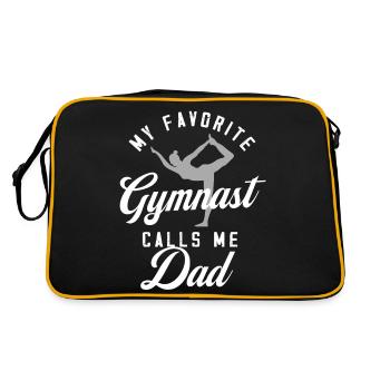 Mon gymnaste préféré m’appelle Dad Mat Sports - Sac Retro - noir/or - Dos