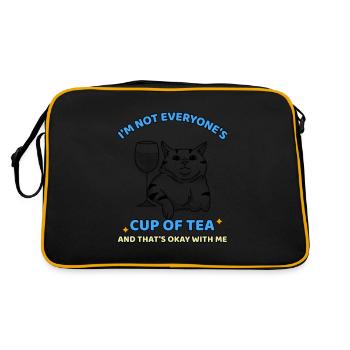 Je ne suis pas la tasse de thé de tout le monde - Sac Retro - noir/or - Dos