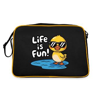CANARD, LA VIE EST AMUSANTE - Sac Retro - noir/or - Dos