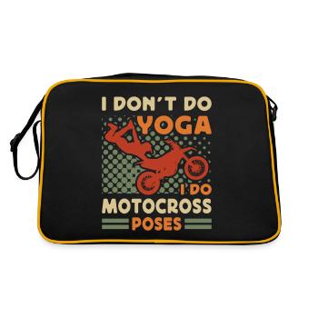 Dirt Biker Riding I Do Motocross Poses Dirt Bike - Retro Bag - black/gold - Back