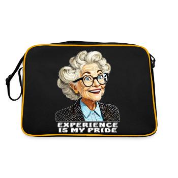 ÄLTERE FRAU EXPERIENCE IS MY PRIDE - Retro Tasche - Schwarz/Gold - Hinten