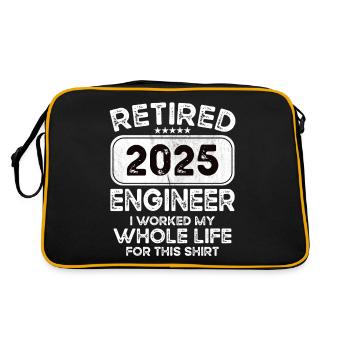 Ingénieur à la retraite 2025 - Sac Retro - noir/or - Dos
