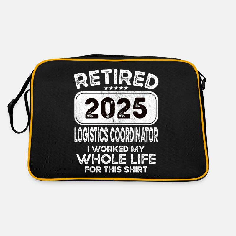 Retired Logistics coordinator 2025 - Retro Bag - black/gold