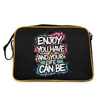 TSHIRT COOL, PROFITEZ DE VOTRE - Sac Retro - noir/or - Dos