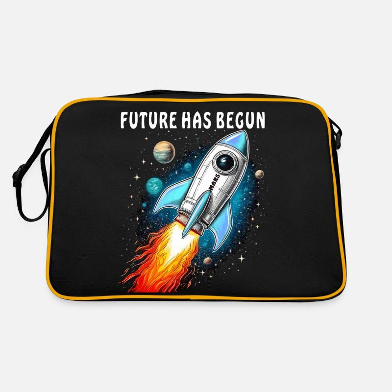 RAKETE MARS FUTURE HAS BEGUN Retro Tasche