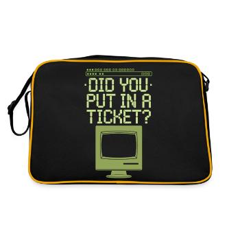 DID YOU PUT IN A TICKET - Retro Bag - black/gold - Back