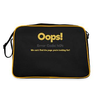 Erreur 404 drôle Conception de page Erreur 404 drôle - Sac Retro - noir/or - Dos