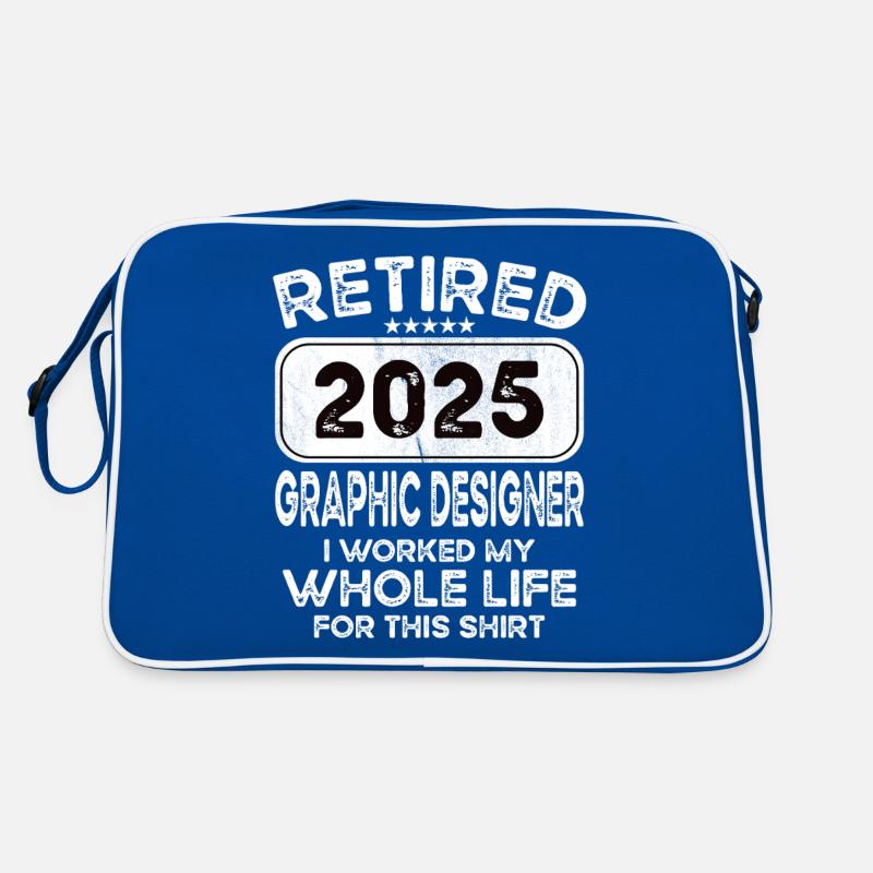 Graphiste à la retraite 2025 Sac Retro