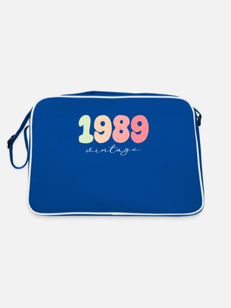 Year of birth 1989 - Retro Bag - blue/white - Back