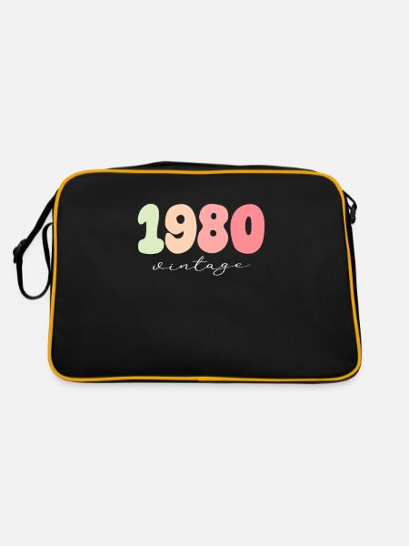 Année de naissance 1980 - Sac Retro - noir/or - Dos