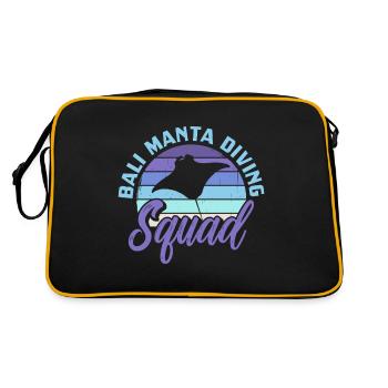 Bali Manta Diving Squad Pacific Polynesian Manta - Retro Bag - black/gold - Back