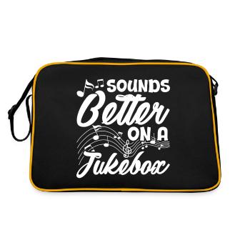 Sonne mieux sur un juke-box Karaoké Musique des années 80 - Sac Retro - noir/or - Dos