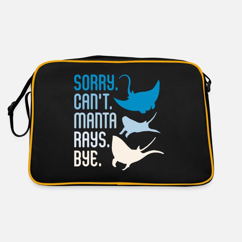 Sorry Can't Manta Rays Bye Scuba Diver Pacific Retro Bag