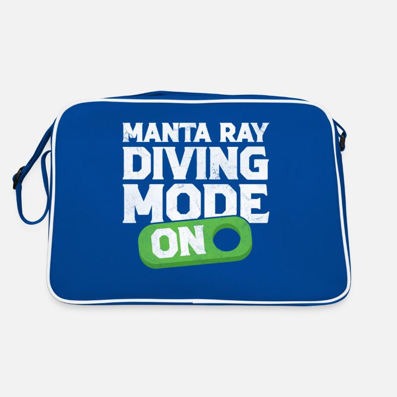 Manta Ray Diving Mode On Scube Diver Pacific Rays Retro Bag