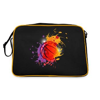 Basketball Basketball Trikot Retro Ball Bunt Dunk - Retro Tasche - Schwarz/Gold - Hinten