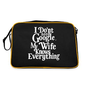 Drôle de femme sait tout Citation Drôle de femme sait - Sac Retro - noir/or - Dos