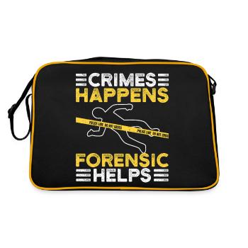 Analyste médico-légal Crimes Happens Forensic Helps - Sac Retro - noir/or - Dos