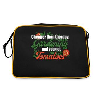 Gardening Therapy Tomato Lovers Gardening Therapy - Retro Bag - black/gold - Back