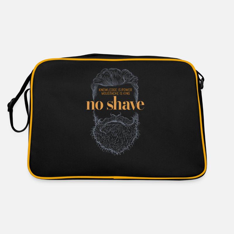 No Shave Beard Graphic Design No Shave Beard Graphic Retro Bag