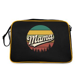 Mama Retro Sunset Logo - Retro Bag - black/gold - Back