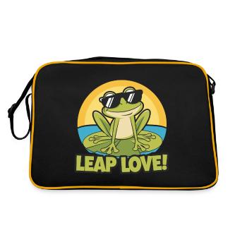 TOADS LEAP LOVE - Retro Bag - black/gold - Back