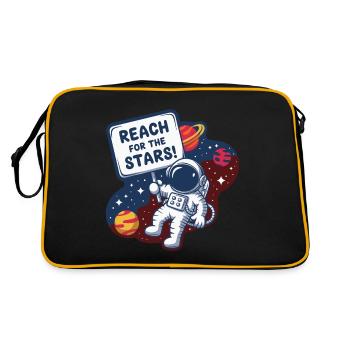 GREIFEN SIE NACH DEN STERNEN - Retro Tasche - Schwarz/Gold - Hinten