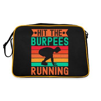 Les fanatiques de fitness se lancent dans les burpees en courant - Sac Retro - noir/or - Dos