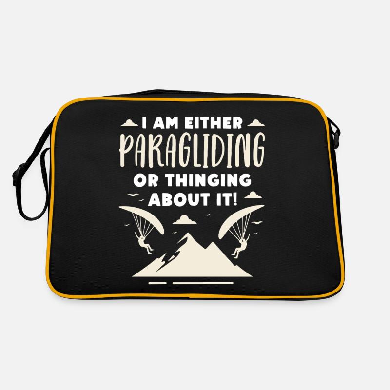 I Am Either Paragliding Or Thinking About It Retro Bag