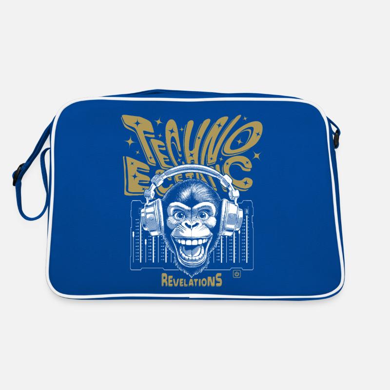 Revelations Monkey Shirt, Techno & Ecstatic Beats Retro Bag