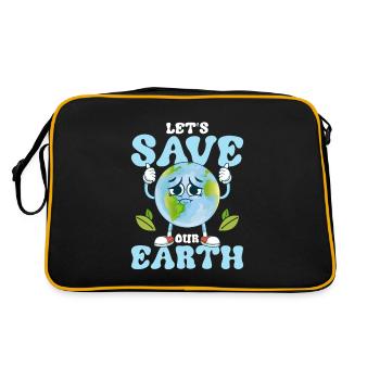 Sauvons notre planète Jour de la Terre - Sac Retro - noir/or - Dos