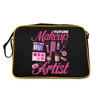 Future Makeup Artist Stylist Cosmetics Skin - Retro Tasche - Schwarz/Gold - Hinten