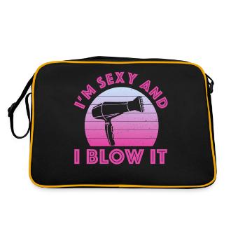I'm Sexy And I Blow It Hair Sresser Stylist - Retro Bag - black/gold - Back