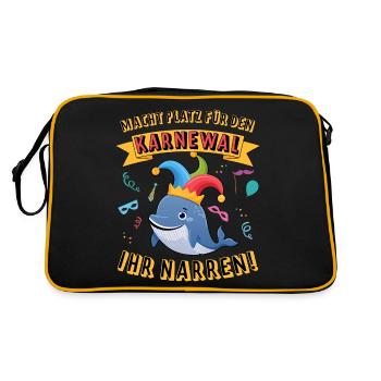 Confetti Carnival Fun Design Jesters - Retro Bag - black/gold - Back