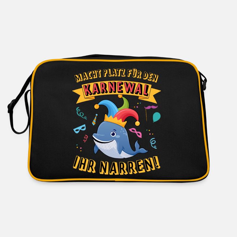 Konfetti Fasching Karneval Spaß Design Narren Retro Tasche
