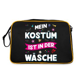 Mon costume est dans la blanchisserie Design amusant - Sac Retro - noir/or - Dos